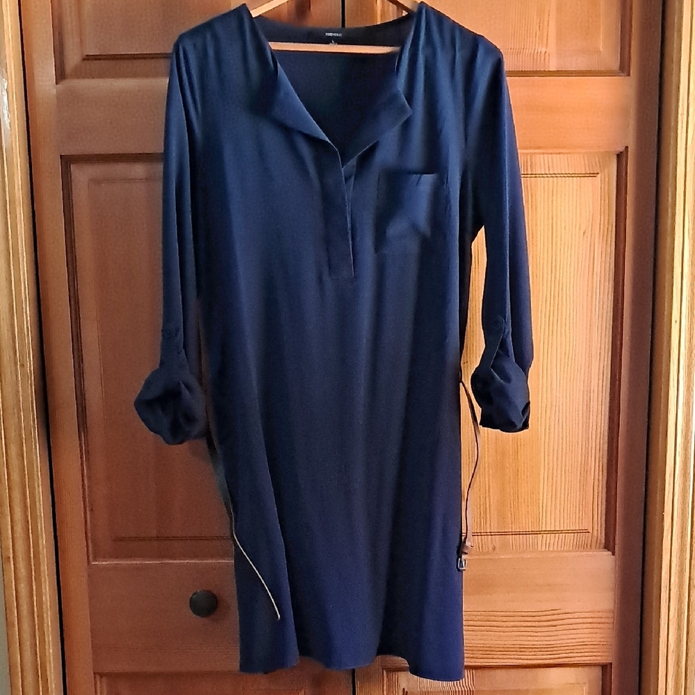 Forever 21 Navy V-Neck Tunic
